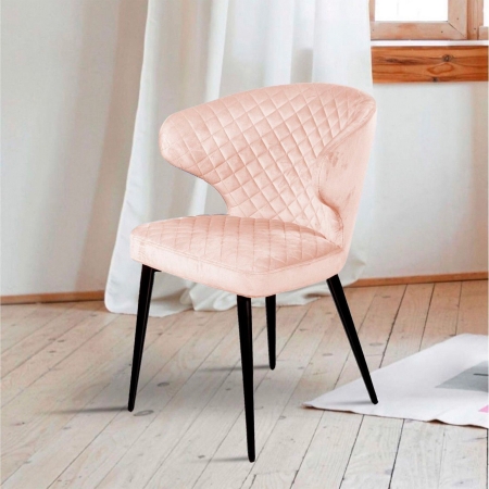 Стул Richard ромб, бархат светло-бежевый