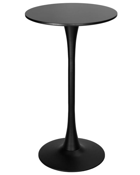 Стол барный MIA BAR черная столешница, черное основание