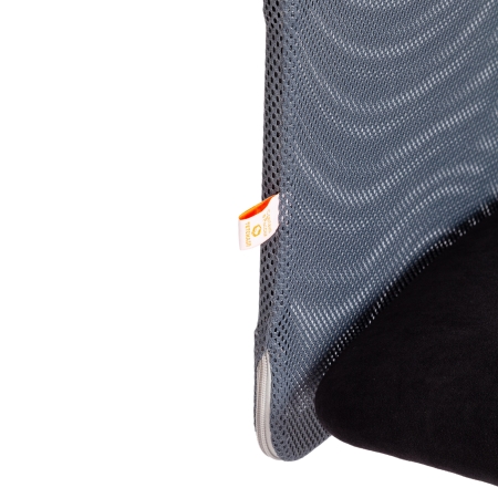 Кресло START флок и ткань, черный и серый