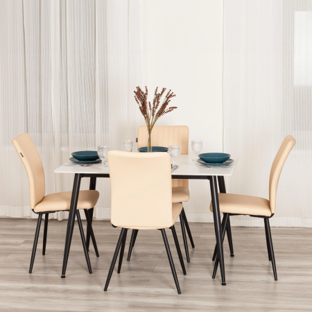 Стул обеденный Monte Carlo бежевый экокожа