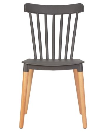 Стул обеденный THEO ножки светлый бук, цвет темно-серый GR-04 Стул обеденный THEO ножки светлый бук, цвет темно-серый GR-04