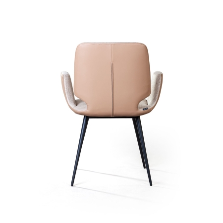 Стул с подлокотниками Adam, рогожка комби бежевый