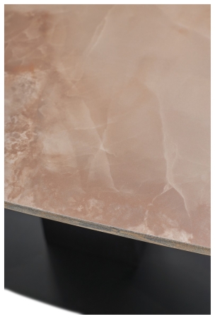 Стол BALDE 140 GLOSS AMBER JADE SOLID CERAMIC, BLACK