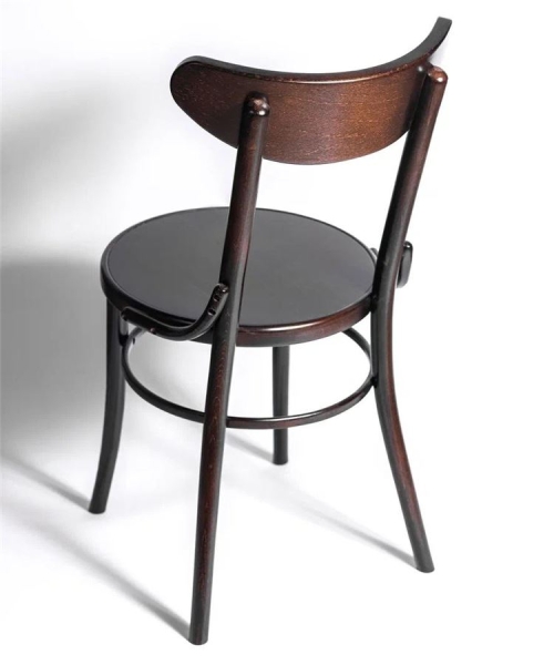 Деревянный стул венский Luna темный орех с твердым сиденьем