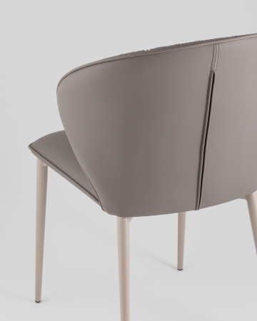 Стул обеденный Deia серая экокожа серые ножки 2 шт.