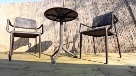 Стол пластиковый обеденный Step + Step Mini коричневый Стол пластиковый обеденный Step + Step Mini коричневый