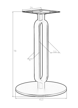 Подстолье обеденное ELAN BLACK