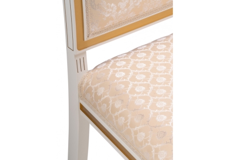 Стул деревянный Рембрандт молочный, золото патина