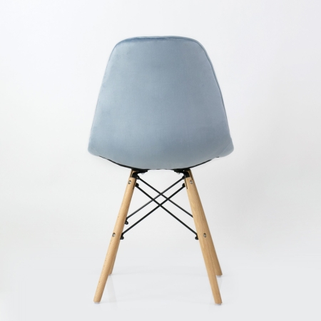 Стул Pulsante серо-голубой велюр