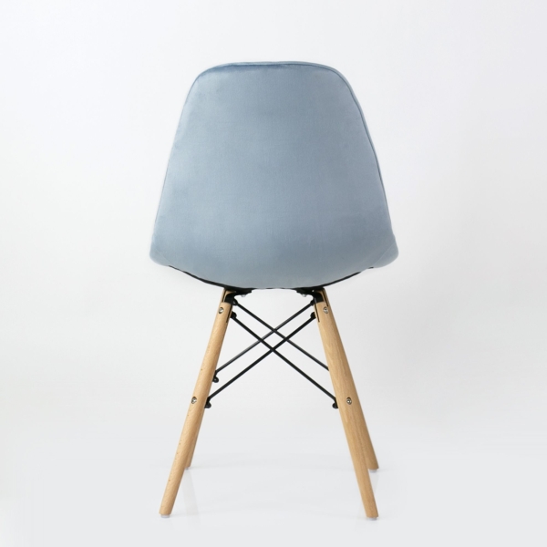 Стул Pulsante серо-голубой велюр