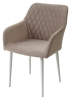 Стул BRANDY-X латте #25 белый каркас, велюр