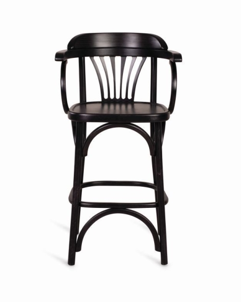 Полубарный деревянный стул Венский 650 венге с твердым сиденьем