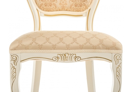 Стул деревянный Лауро патина золото, бежевый тесьма 11