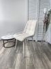 Стул CHIC WZ2042-01 молочный фактурный велюр, белый каркас