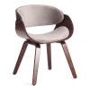 Стул LANDO (mod.8036) дерево и ткань, 59х53х75 см, орех и серый