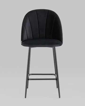 Стул полубарный Логан SN велюр черный