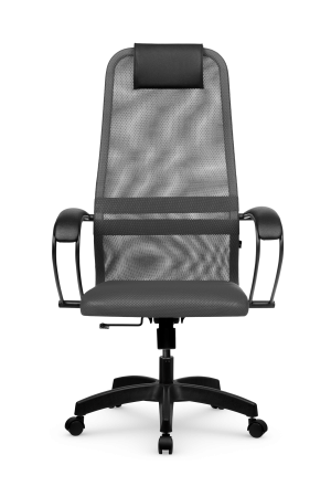 Компьютерное кресло SU-B-8 серый, крестовина, с подлокотниками