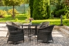 "Равенна" обеденная группа плетеная, цвет графит