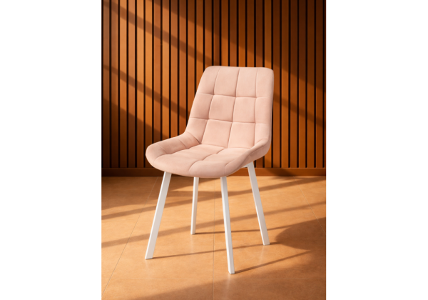 Стул на металлокаркасе Челси П бежевый (zd 210), белый