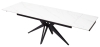 Стол FORIO 160 MATT WHITE MARBLE SINTERED STONE, BLACK