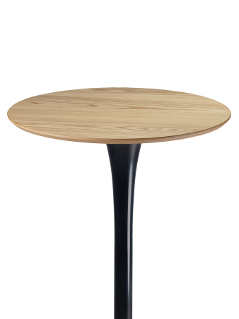 Барный стол Tulip style черный каркас столешница бук