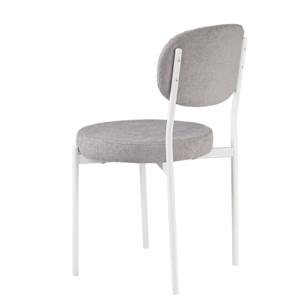 Стул Maso букле серый MOSS 960, белые ножки