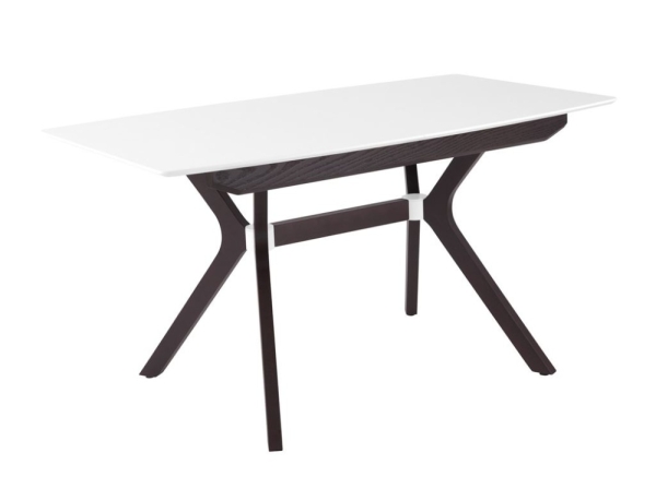 Стол Пекин 1400*820+400 белый, венге