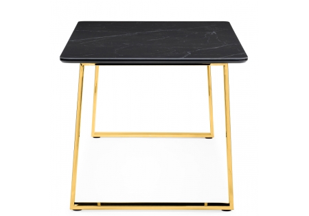 Керамический стол Селена 2 180х90 черный мрамор, золото