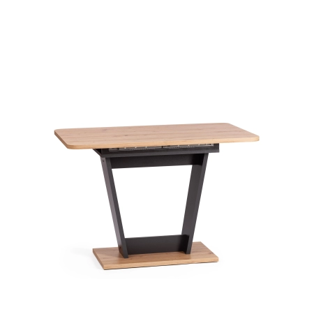 Стол обеденный FOX раздвижной, дерево, темное дерево, черный