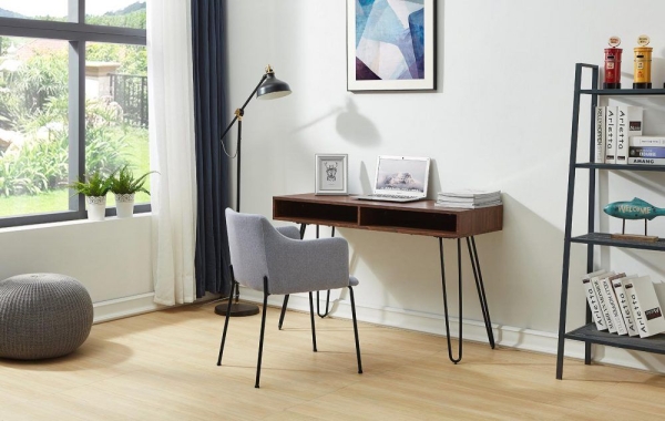 Стол письменный D-003 орех, матовый черный