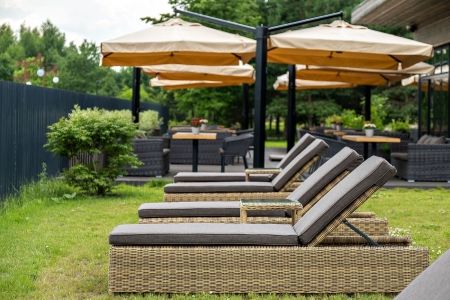 Шезлонг Рим с подушкой цвет соломенный