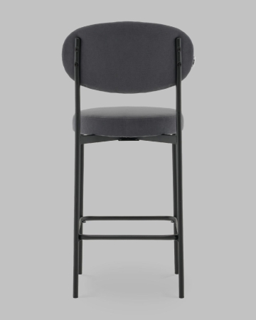 Стул полубарный Бриф DD велюр темно-серый