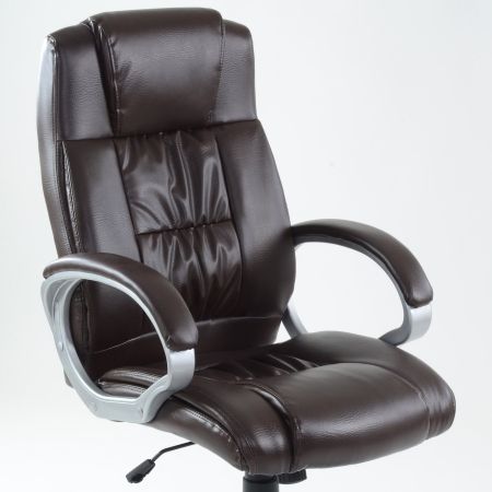 Кресло для руководителя K-6 коричневая экокожа