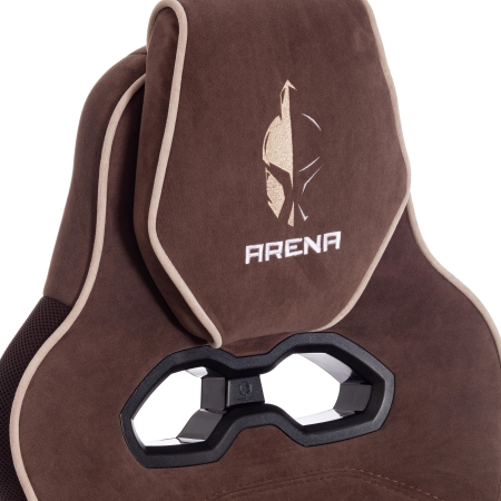 Кресло ARENA флок, коричневый и бежевый