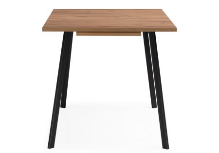 Стол деревянный Кортни 117 (157) x 77 дуб крафт золотой, черный матовый