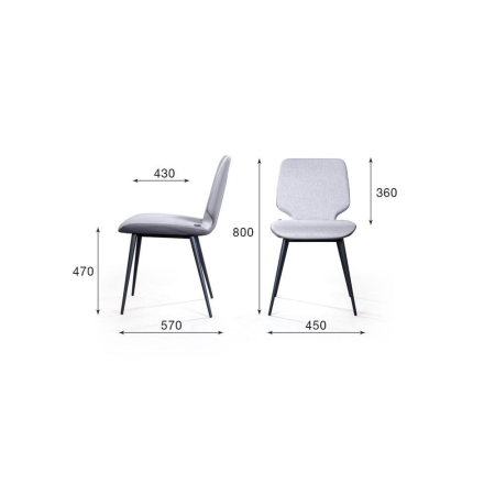 Стул Adam рогожка комби бежевый