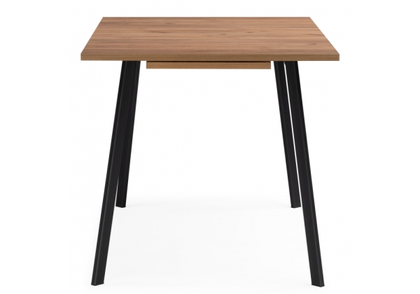 Стол деревянный Кортни 117 (157) x 77 дуб крафт золотой, черный матовый