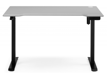 Компьютерный стол Маркос 140х80 светло-серый, черный