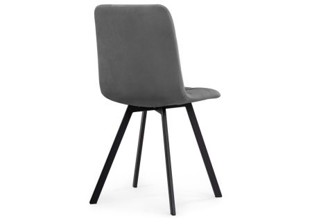 Обеденная группа Эделин темно-серый, бетон, черный матовый