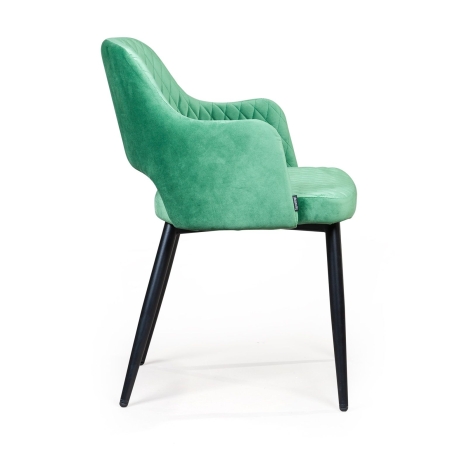 Стул с подлокотниками William бархат нефритово-зеленый Стул с подлокотниками William бархат нефритово-зеленый