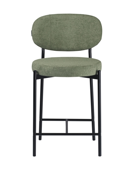 Стул полубарный MASO букле зеленый MOSS 615