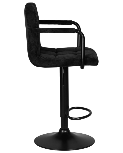 Стул барный KRUGER ARM BLACK черный вельвет Стул барный KRUGER ARM BLACK черный вельвет