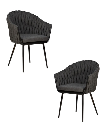 Набор 2 шт Стул обеденный MATILDA, графитовая ткань (LAR-275-21)