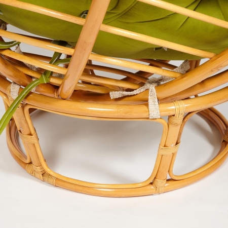 Кресло "PAPASAN" 23/01 W, с подушкой, мед, флок олива 23