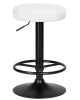 Табурет барный TEDDY BLACK белый букле 13