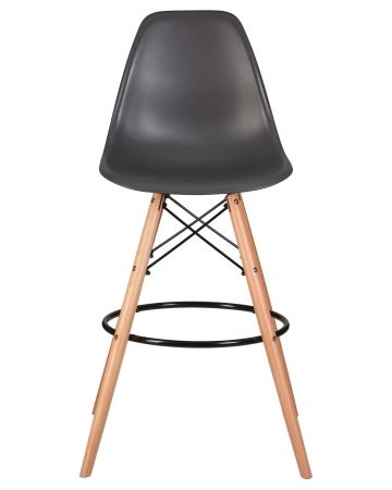 Стул барный DSW BAR ножки светлый бук темно-серый GR-04