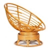 Кресло-качалка "PAPASAN" w 23 и 01 B с подушкой, мед, ткань коричневый, 3М7-147