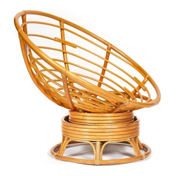 Кресло-качалка "PAPASAN" w 23 и 01 B с подушкой, мед, ткань коричневый, 3М7-147