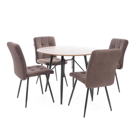 Стул обеденный Medeo коричневый велюр