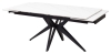 Стол FORIO 160 MATT WHITE MARBLE SINTERED STONE, BLACK